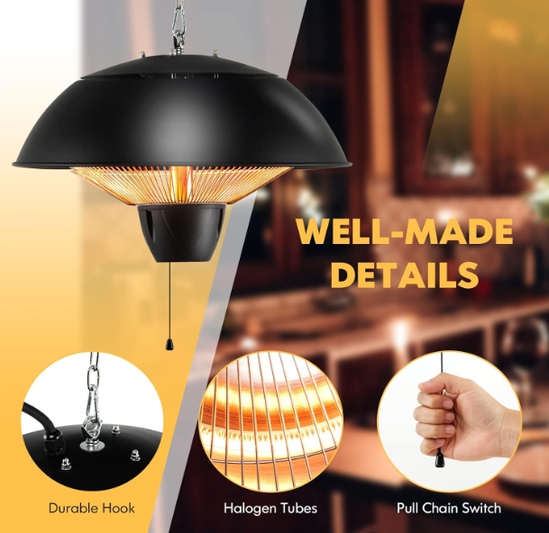 Waterproof infrared table heater
