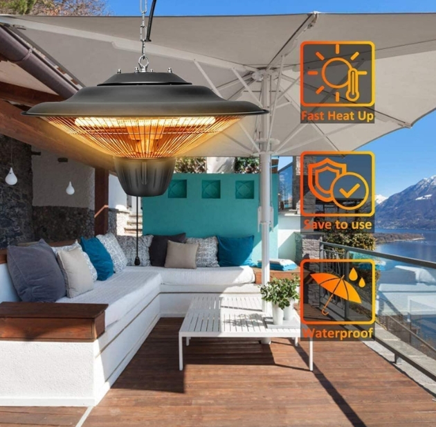 Waterproof heater for pergola