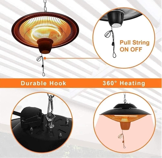 Factory ceiling radiant heater